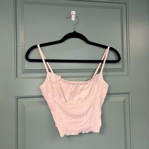 White tank top. Super cute and stylish.